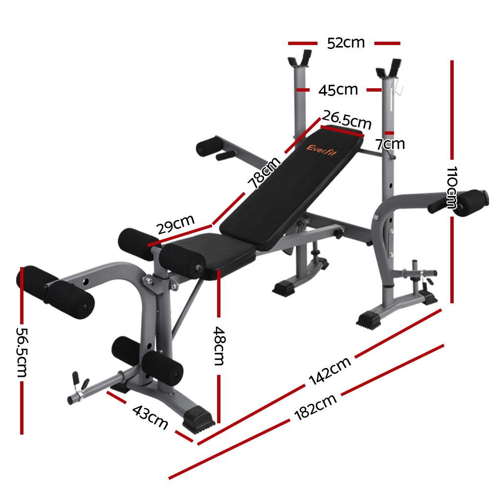 Everfit Weight Bench 8 in 1 Bench Press Adjustable Home Gym Station